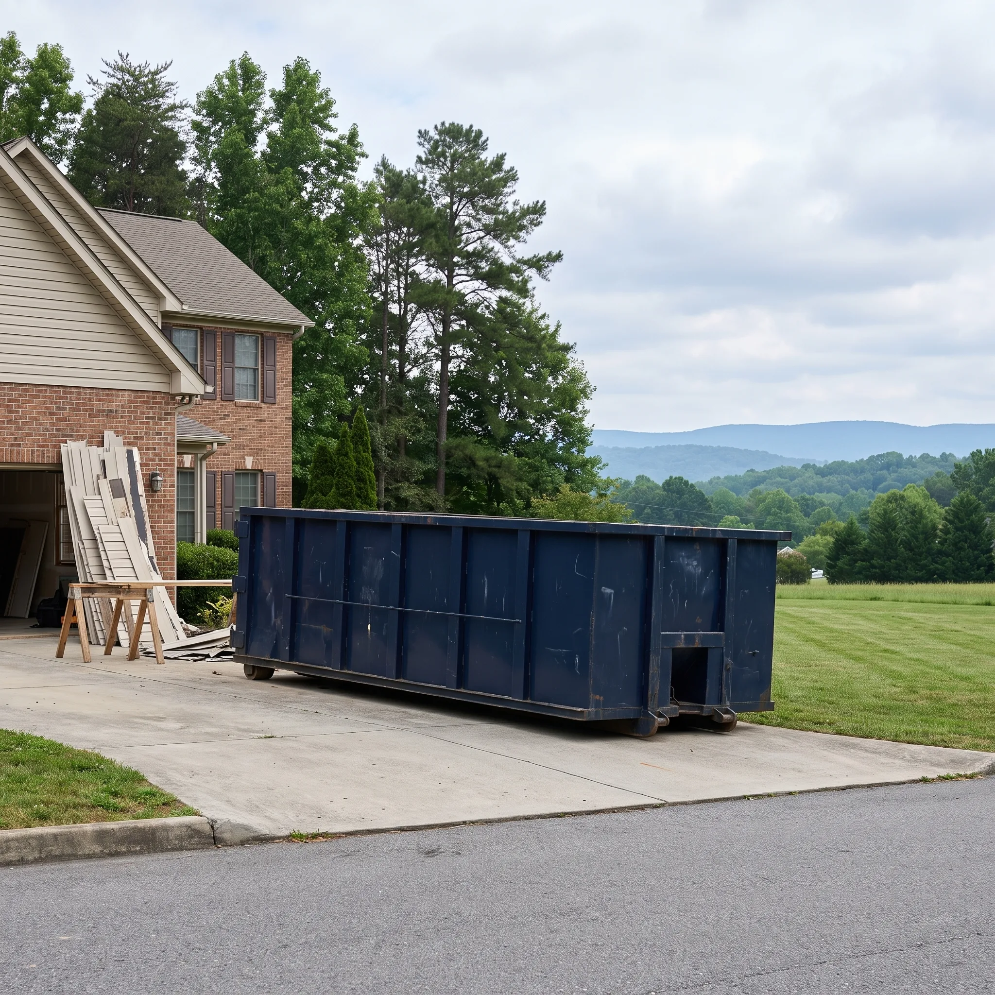 Dumpster on a Davidson County, TN job site